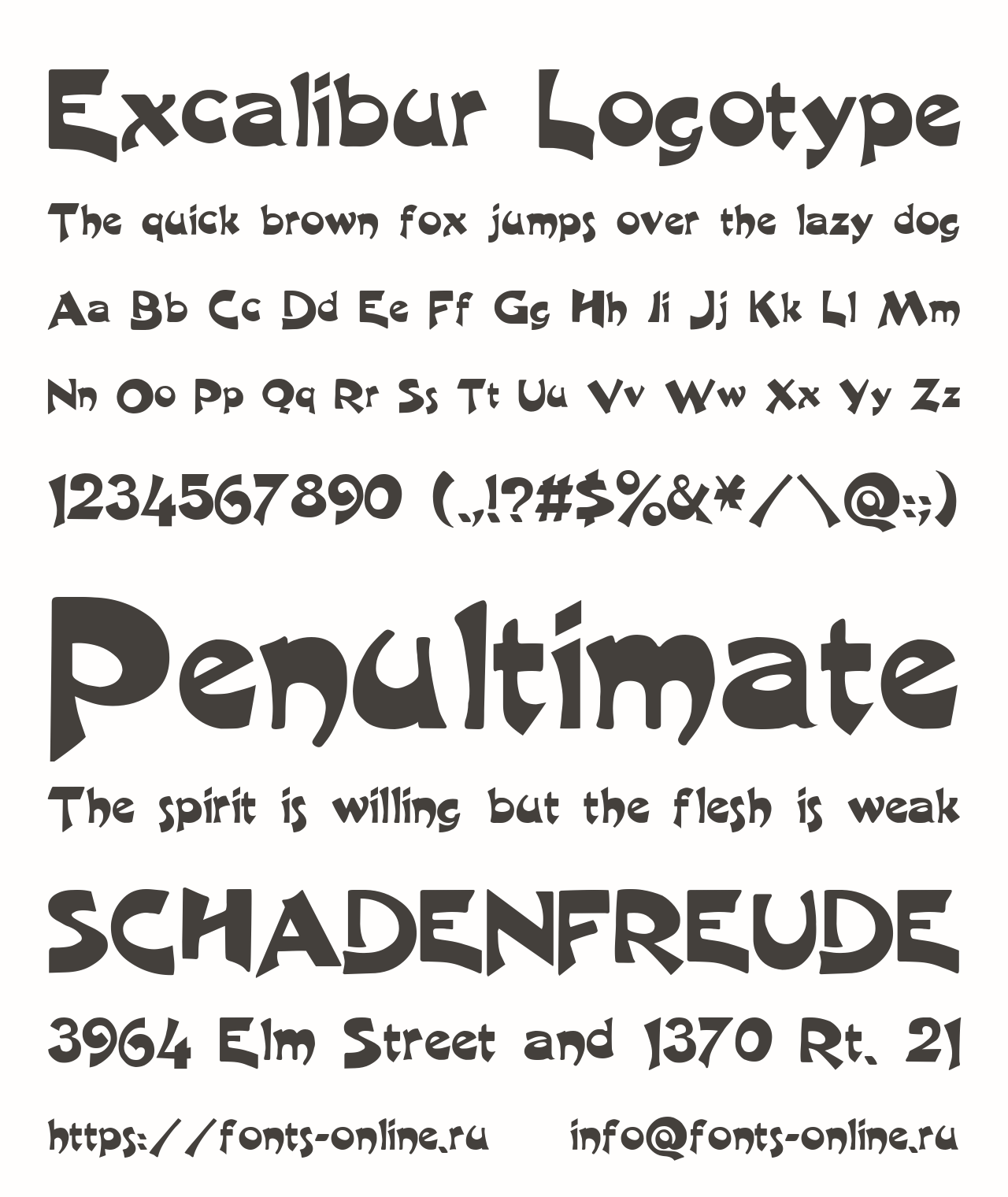 Excalibur Logotype Free Font Download